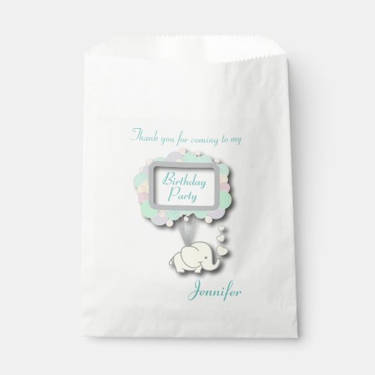 Dank u Baby Olifant Bedankzakje (Voorkant)