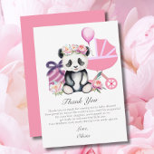 Dank u Baby Panda Baby shower geschenken Bedankkaart