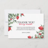 Dank u Baby shower aardbei Bedankkaart (Voorkant)