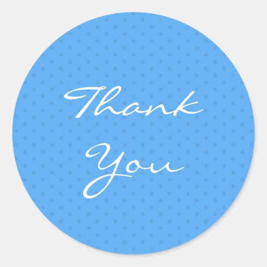 Dank u Baby shower Blauwe Sticker (Voorkant)