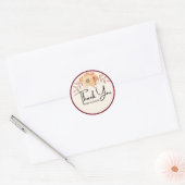 Dank u baby shower bloemenronde stiker ronde sticker (Envelop)