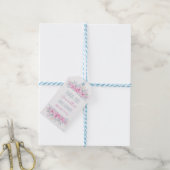 Dank u Baby shower Blush Pink Floral Waterverf Cadeaulabel (Met Touw)
