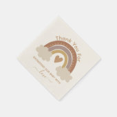 Dank u baby shower Brown Boho Rainbow Servet (Hoek)