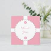 Dank u Baby shower Dantel Flat Kaart (Staand voorkant)