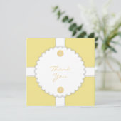 Dank u Baby shower Dantel Flat Kaart (Staand voorkant)