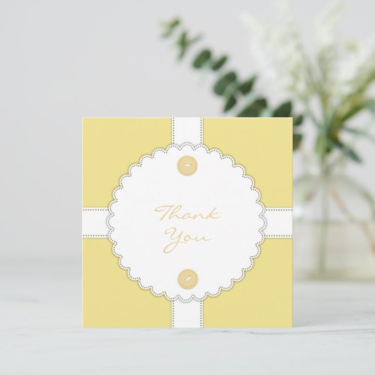 Dank u Baby shower Dantel Flat Kaart (Staand voorkant)