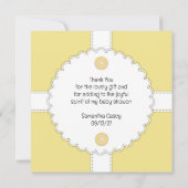 Dank u Baby shower Dantel Flat Kaart (Achterkant)