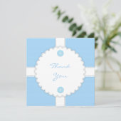 Dank u Baby shower Dantel Flat Kaart (Staand voorkant)