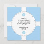 Dank u Baby shower Dantel Flat Kaart (Achterkant)