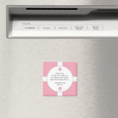 Dank u Baby shower Dantel Magnet (Insitu (Vaatwasser))
