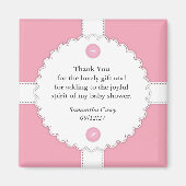 Dank u Baby shower Dantel Magnet (Voorkant)