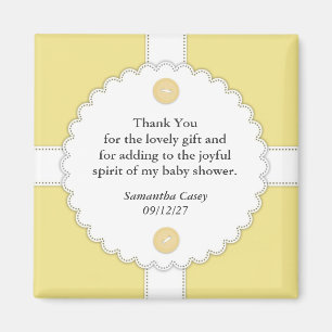 Dank u Baby shower Dantel Magnet