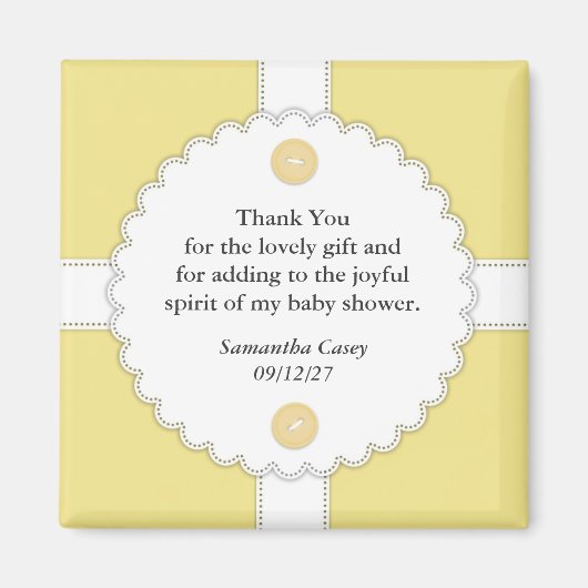 Dank u Baby shower Dantel Magnet (Voorkant)