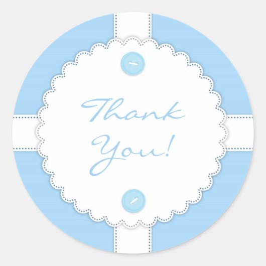 Dank u Baby shower Dantel Sticker (Voorkant)
