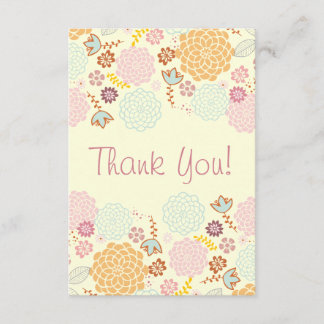 Dank u Baby shower Fancy Moderne Floral Bedankkaart