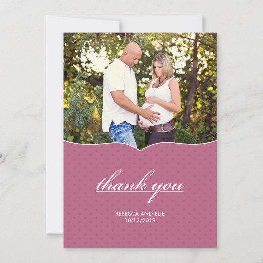 Dank u Baby shower Foto Flat Kaart (Voorkant)