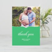 Dank u Baby shower Foto Flat Kaart (Staand voorkant)