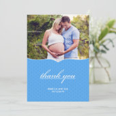 Dank u Baby shower Foto Flat Kaart (Staand voorkant)