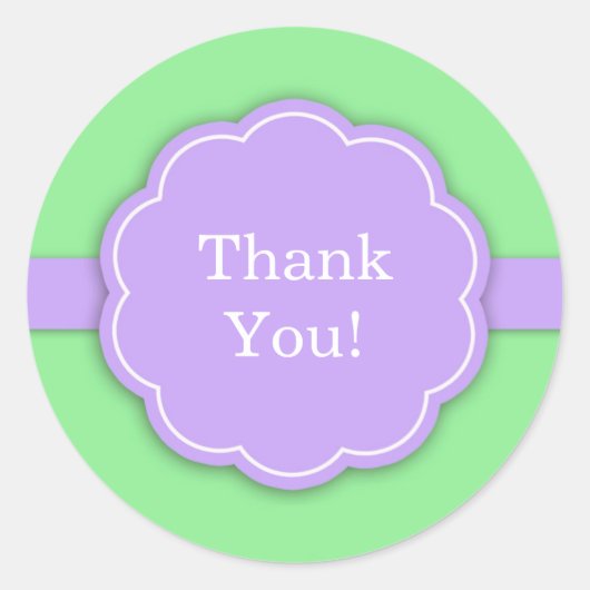 Dank u Baby shower Groene Sticker (Voorkant)