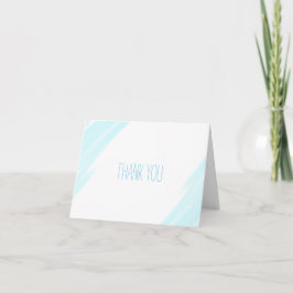Dank u Baby shower Kaart Blauwe Waterverf