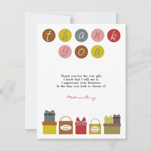 Dank u Baby shower Kaarten (Voorkant)