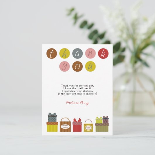 Dank u Baby shower Kaarten (Staand voorkant)