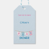 Dank u Baby shower Lay-out Cadeaulabel (Voorkant)
