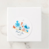 Dank u Baby shower. Leuke onderwaterwereld Bedankjes Labels (In situ)