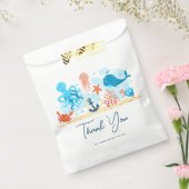 Dank u Baby shower. Leuke onderwaterwereld Bedankzakje (Gezegeld)