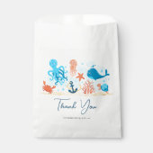 Dank u Baby shower. Leuke onderwaterwereld Bedankzakje (Voorkant)