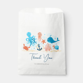 Dank u Baby shower. Leuke onderwaterwereld Bedankzakje