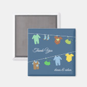 Dank u Baby shower Magnet (Voorkant / Achterkant)