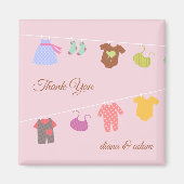 Dank u Baby shower Magnet (Voorkant)