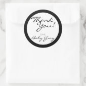 Dank u Baby shower personaliseer douane Ronde Sticker (Tas)