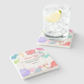 Dank u baby shower stenen onderzetter (Zijkant)