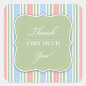 Dank u Baby shower Sticker (Voorkant)