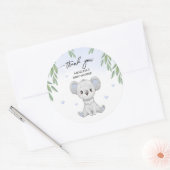 "Dank u" baby shower sticker. Ronde Sticker (Envelop)
