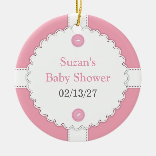 Dank u Baby shower voor Ornament (Voorkant)