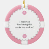 Dank u Baby shower voor Ornament (Achterkant)