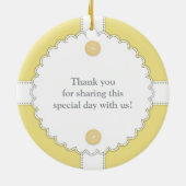 Dank u Baby shower voor Ornament (Achterkant)