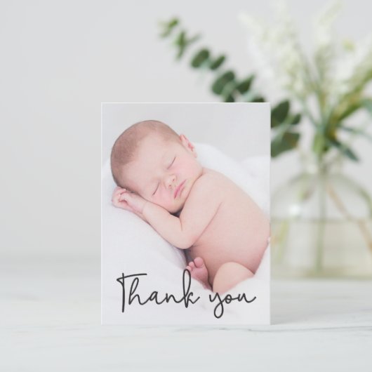 Dank u Baby | Tekst voor script Briefkaart (Staand voorkant)