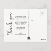 Dank u Baby | Tekst voor script Briefkaart (Achterkant)