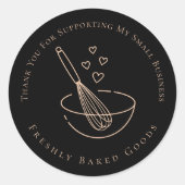 Dank u Baking Business Sticker (Voorkant)