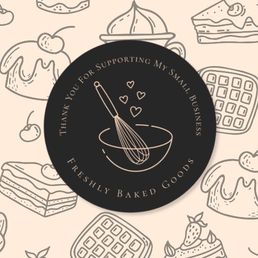 Dank u Baking Business Sticker