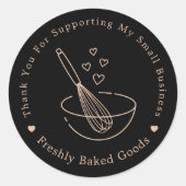 Dank u Baking Business Sticker (Voorkant)