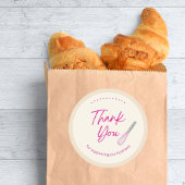 Dank u bakkerij bedrijf vierkante sticker