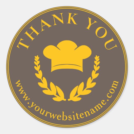 Dank u Bakkerij Label Sticker (Voorkant)