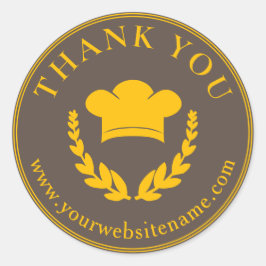 Dank u Bakkerij Label Sticker