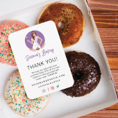 Dank u Bakkerij Vrouw Zakelijk Gereedschap & Snoep Informatiekaartje