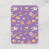 Dank u Bakkerij Vrouw Zakelijk Gereedschap & Snoep Informatiekaartje (Achterkant)